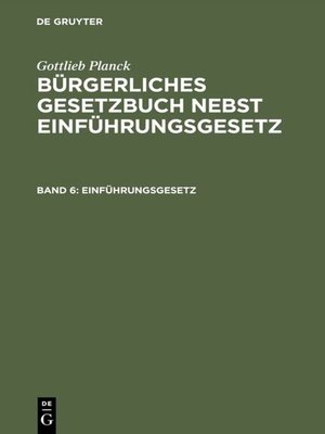 cover image of Einführungsgesetz